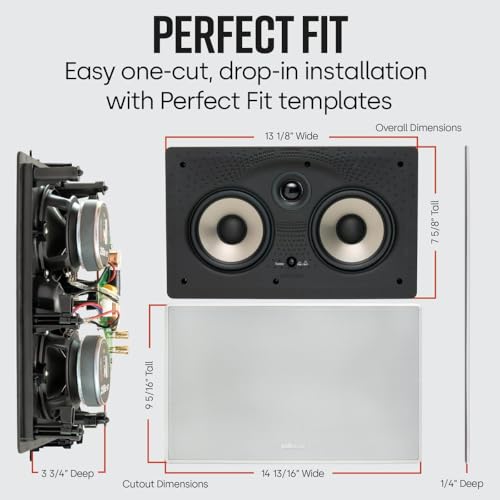 Polk Audio 255c-RT In-Wall Speaker, The Vanishing Series, Black/White - image 3
