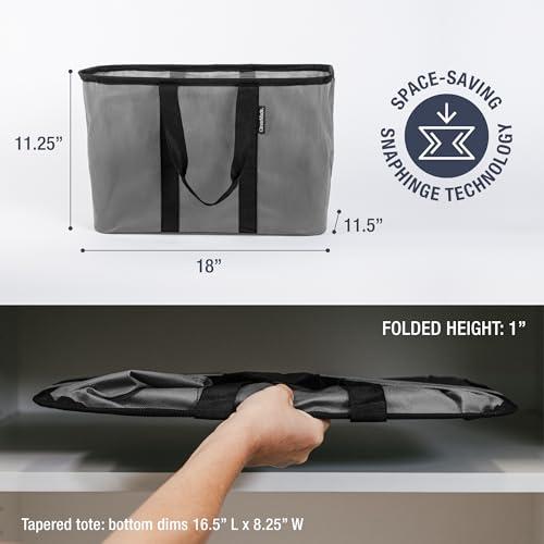Image of CleverMade EcoBasket Collapsible Tote Basket - Reusable Grocery Tote
