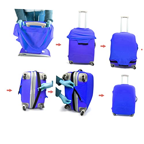 Elastic Luggage Protector Suitcase Covers Blue Full Stretch for 26-30 Inches Suitcases2