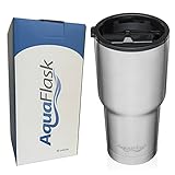 AquaFlask Insulated Stainless Steel Tumbler Cup with Sliding Splash-Proof Lid (30 oz)