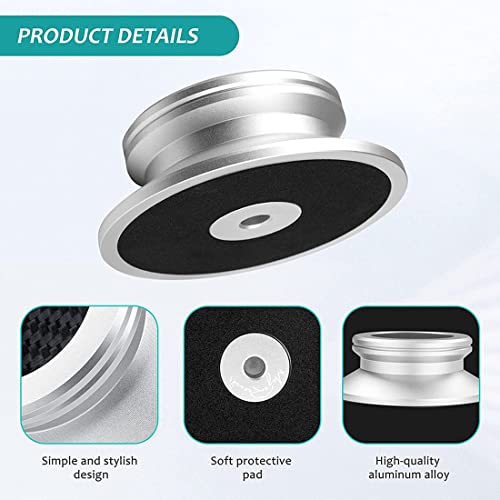Bumdenuu Stabilisateur de poids pour disques vinyles avec rembourrage de protection souple pour profil de platine vinyle HiFi LP (argenté) - Les Beatles, Paul McCartney, John Lennon, RIngo Starr, George Harrison Bumdenuu Stabilisateur de poids pour disques vinyles avec rembourrage de protection souple pour profil de platine vinyle HiFi LP (argenté) – Image 3