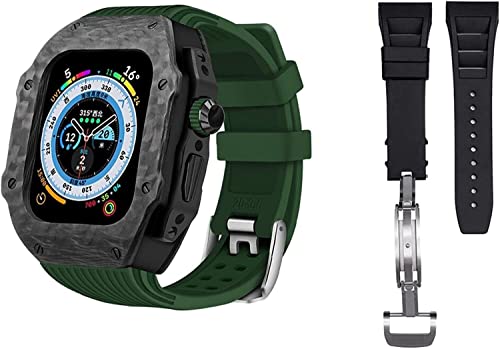 Coque montre carbone luxe pour Apple Watch Ultra 49mm boîtier modification