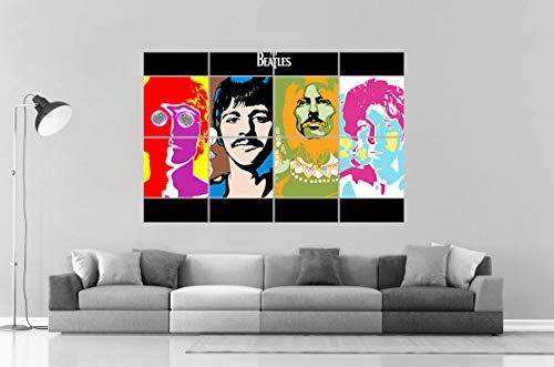 The Beatles Style Handy Warhol Wall Art Poster Grand Format A0 Large Print - Les Beatles, Paul McCartney, John Lennon, RIngo Starr, George Harrison The Beatles Style Handy Warhol Wall Art Poster Grand Format A0 Large Print