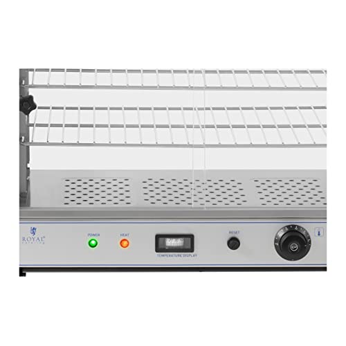 Royal Catering RC-WC001 Heiße Theke 54 cm 1.000 W Warmhaltevitrine Warmhaltetheke Wärmevitrine – Bild 3