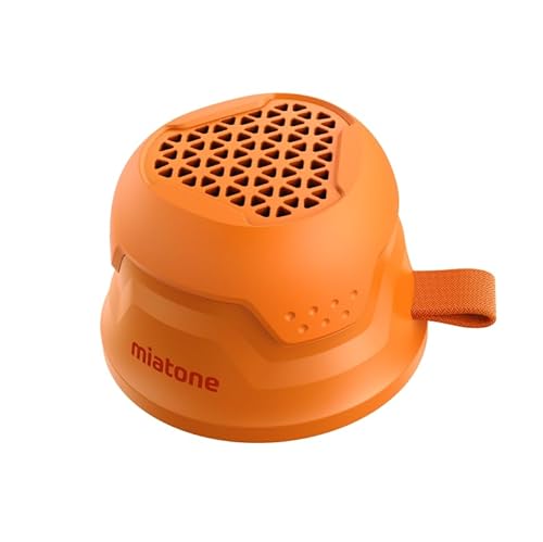 MIATONE MagRover Bluetooth スピーカ MagSafe対応 磁吸式 マグネットスマホスタンド 防水 TWS機能 マイク内蔵 ポータブル ワイヤレススピーカー お風呂・サイクリング・アウトドア用(オレンジ)