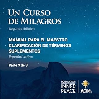 Diseño de la portada del título Un Curso de Milagros, Manual para el maestro y suplementos, Vol 3.