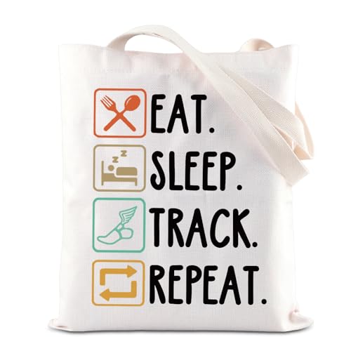 TGBJE ����M�t�g Eat Sleep Track Repeat Tote Bag Track Mom �M�t�g �}���\�������i�[ �n���h���o�b�O �����j���O ���l�M�t�g, �g���b�N���s�[�g�g�[�g�B