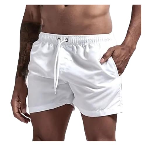 Mens Shorts Men's Swim Shorts Trunks Quick Dry Board Bathing Suit Breathable(COLOR1,XL)