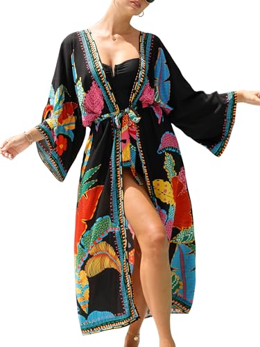 Long Kimonos Swimsuit Cover ups for Women Plus Size Maternity Swimwear Coverup Beach Wear Vacation Outfits
