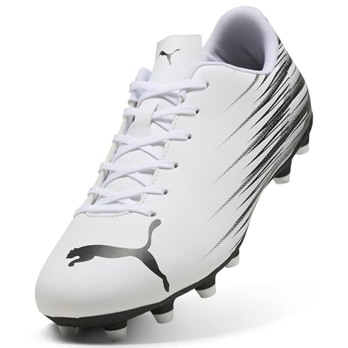 Image of PUMA Men's Football Soccer Shoe, Puma White Puma Black, 8 UK