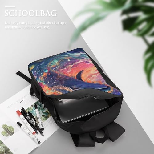 Sac à dos d'école Whale 17 pouces pour primaire et randonnée enfant léger