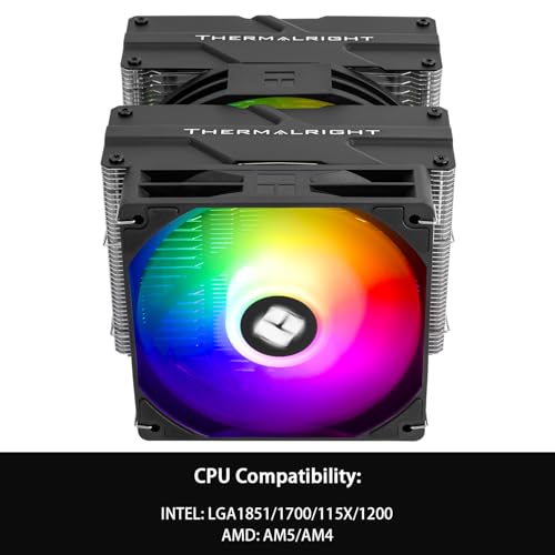 Image of Thermalright Peerless Assassin 140 SE ARGB CPU Cooler, Dual Towers 6 Heat Pipes CPU Air Cooler, Dual CPU Fans, 1850RPM ± 10%,5V ARGB Led,for AM4 /AM5,Intel lga115x /1700 /1851