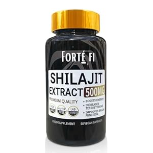 Himalayan Shilajit Capsules – Testosterone Supplements for Men – Combine with Turkesterone and Fadogia Agrestis – 90 x 500mg Vegan Capsules