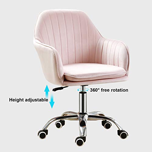 Chaise de bureau pivotant en velours FLXHSA avec ajustement de levage