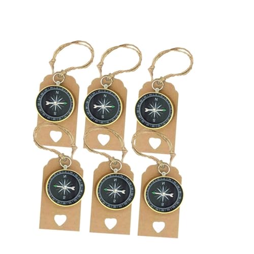 Souvenir de mariage thème voyage boussole en métal et cordon jute pour invités x30