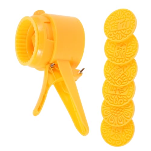 SOLUSTRE 広式伝統月餅型対応手動プレス式ベーキングモールド 軽量耐久プラスチック製 繰り返し使用可能 簡単成形と清掃 中秋節のフェステ