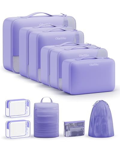 Image of OlarHike 11 Set Packing Cubes for Travel, Gifts for Women Mom,Anti-Tearing Suitcase Organizer with Over 1000 pcs Mesh Holes,Vacation Essentials & Accessories for Cruise Ship