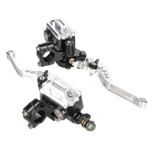 Levier de frein moto et embrayage pour rénovation de guidon 22 mm argent