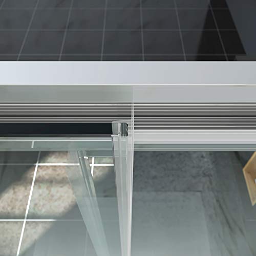 ELEGANT 1100mm Sliding Shower Screen Panel 8mm Premium Safety Easy Clean Glass for Bath Shower Enclosure Cubicle Door