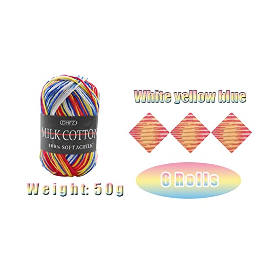 HellDoler Gomitoli di Lana,6 Pezzi 50g Filato