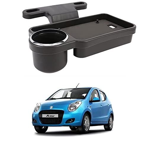 Image of Oshotto (FT-04) Foldable Car Auto Headrest Rear Back Seat Table Drink Food Cup Tray Holder Compatible with Maruti Suzuki A-Star - Black