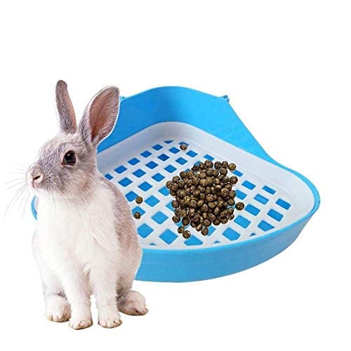 Generic Practical Rabbit Toilet Litter Tray, Small Animal Toilet Corner Potty, Pet Litter Trays Corner for Rabbit, Hamster: Blue, S (B081CR55KV) Amazon Price History, Amazon Price Tracker