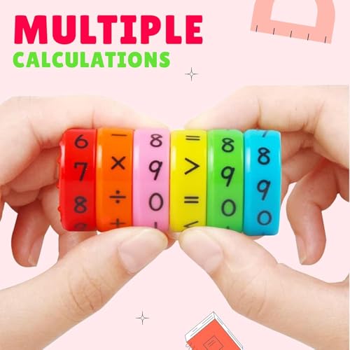 Image of Magnetic Arithmetic Learning Toy for Kids | Educational Maths Game for Ages 7 to 10 | Colorful Magnetic Building Blocks for Addition, Subtraction, Multiplication, and Division (1 Set 6 pcs) (1)