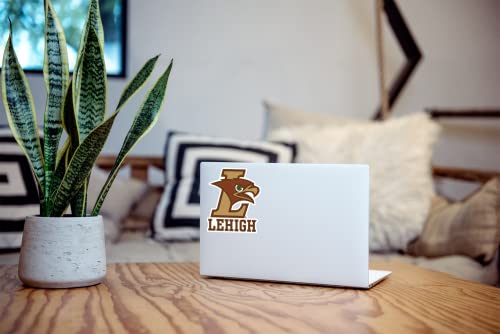 Image of Lehigh University Block L Mountain Hawks Brown Weatherproof Vinyl Sticker Car Decal from Nudge Printing