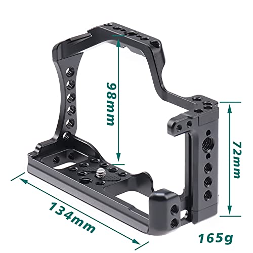 Hersmay M5 M50 Cage mit Top Handle, Aluminium Kamerakäfig Camera Cage für Canon EOS M50II/M50/M5 Kamera, Vlogging, Videoaufnahmen, Filmemacher, Stabilisator mit 1/4-Zoll und 3/8-Zoll