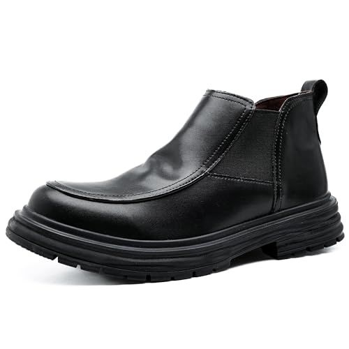 COSIDRAM Men's Casual Chukka Boots Fashion Oxford Ankle Boot Slip On Mid-Top Walking Business Dress Shoes