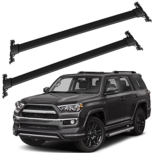 FINDAUTO Roof Rack Cross Bar for 2010-2022 for Toyota for 4RUNNER (Only Fit Models with Existing Roof Rails) Aluminum Crossbar for Luggage Kayak Bike Cargo Carrier 132LBS/Black