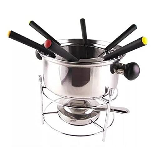 Conjunto Para Fondue Em Inox 10 Peças Para Queijos Chocolate Molho (CA12134)