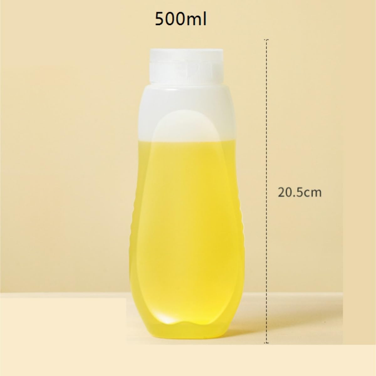 Squeeze Bottle, Bottiglia for Salsa Piccante con Tappo Ribaltabile Contenitore for Condimenti da Campeggio Bottiglia for Salsa Barbecue Confezione da 5 Maionese Olio(500ml)