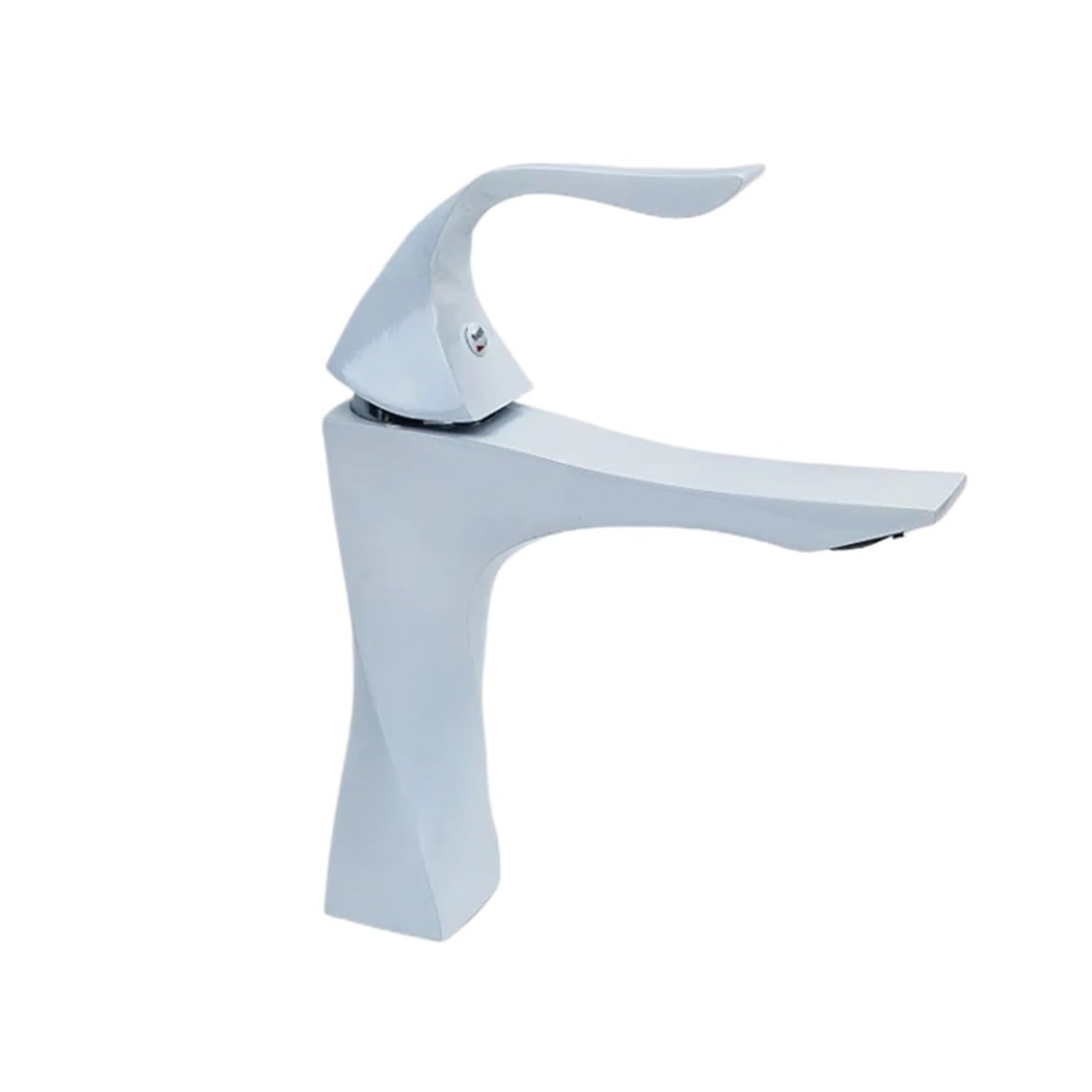 Robinet mitigeur de salle de bain blanc pour moderniser votre espace vasque sur comptoir