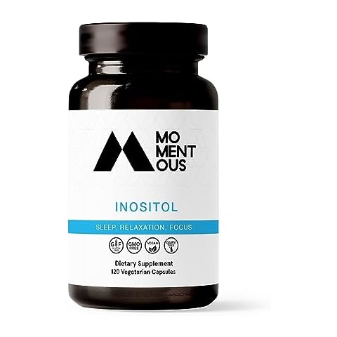Momentous Inositol Supplement - Myo-Inositol for Mood Balance, Cognitive Function & Rest Quality Support - Vegan, GMO-Free, Gluten-Free, 60 Servings Cover