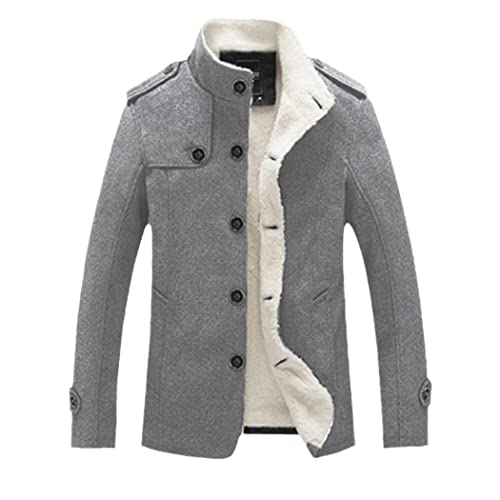Blouson aviateur d'hiver pour sorties en plein air veste homme polaire gris clair