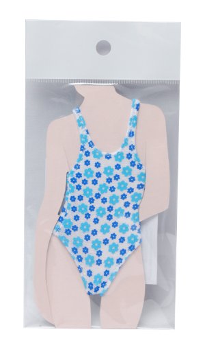 Maillot de bain 1/6 bleu à motif floral DW-62099 import du Japon
