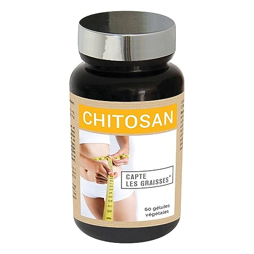 NUTRI EXPERT - Chitosan - Complément alimentaire minceur - Absorbe Sucres et Graisses - Réduit l'appétit - Favorise l'amincissement - 60 gélules...