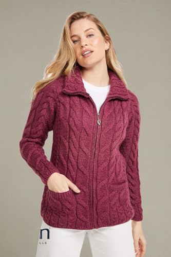 Image of Zippered Wool Sweater by Aran Woollen Mills