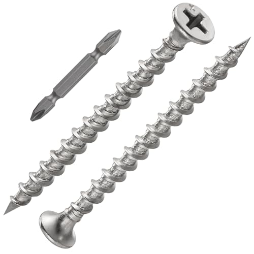 Wensilon BXGCYGBD13 1 Pounds)#8X2"410 Stainless Steel Fastener Drywall Screws-Phillips