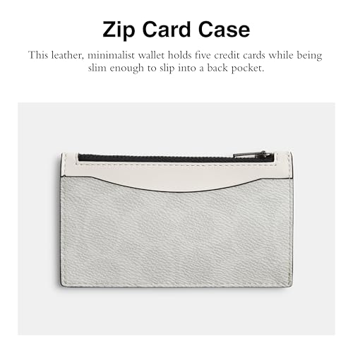 Coach Men's Zip Card CASE Accessory-Travel Wallet, Chalk/White2