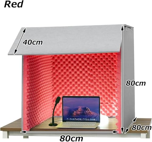 Boîtier isolation phonique de bureau avec mousse absorbante pour studio maison - 3