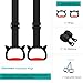 FREHOMEE Professional Gymnastic Rings,Both for Adults and Kids,Support 440lb,Home Fitness Equipment,Indoor and Outdoor Pull-up Bar for Stretching and Height Increase (Red-2m)