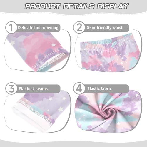 Stars Colors Girls Leggings,Workout Leggings for Girls Toddler Athletic Leggings Size for 3-10T3