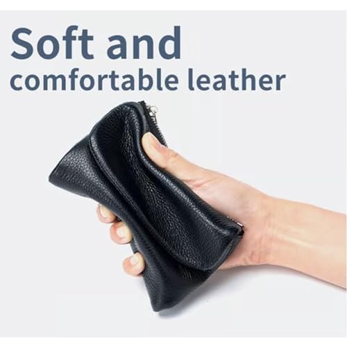 2025 New Joyfullygo Wallet, Relevantk Womens Soft Small Wallet, Unisex Pebble Leather Wallets, Full Grain Wallets Can Hold Coins, Compact Bifold Pocket Purse (Black)3