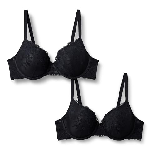 Amazon Essentials Reggiseno con Ferretto a Coppa Piena in Pizzo Gallone Elasticizzato...