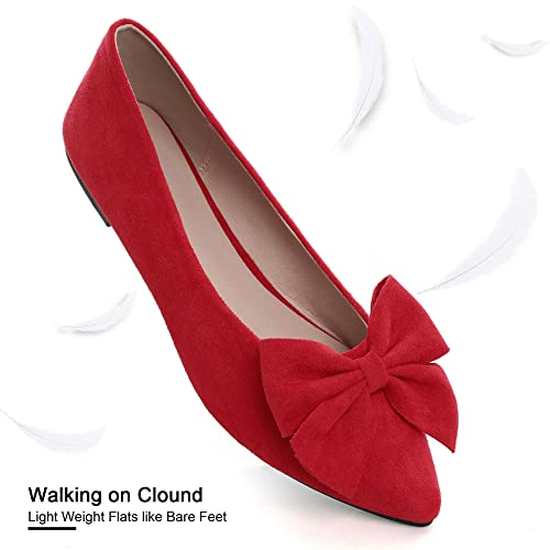 Image of Dear Time Women's Ballet Flats Dress Ballet Shoes Slip on for Office Work Comfortable Shoes