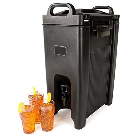 Carlisle XT500003 Cateraide Insulated Beverage Server/Dispenser, 5 Gallon, Black