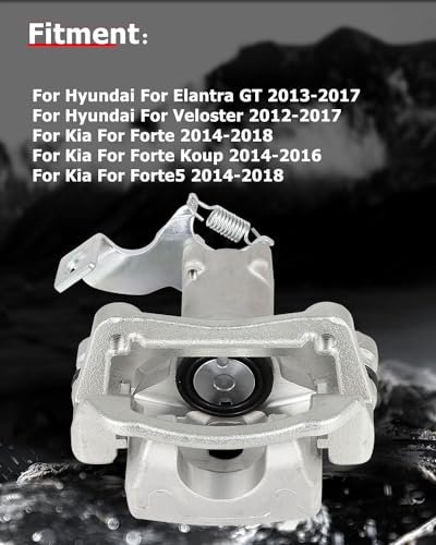 Image of cciyu 19B6789 Rear Left Brake Caliper With Bracket For Hyundai For Elantra GT /For Veloster,For Kia For Forte /For Forte Koup /For Forte5