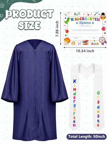Image of QZYL Kindergarten Graduation Cap and Gown Set, 2026 Congrats Grad Outfit with Tassel & Certificate for Kindergarten